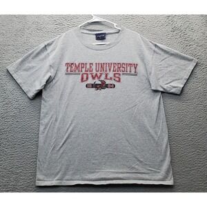 NCAA Temple Owls Jansport Tee Shirt Football Sports Mens Large Gray Short Sleeve